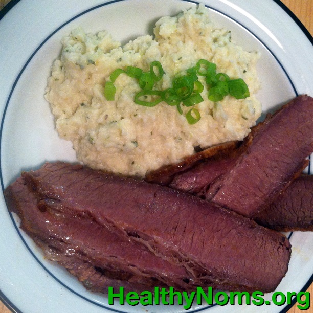 Slow-cooked Brisket & Pureed Cauliflower